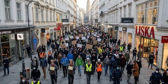 Corona-Demonstrationen in Wien