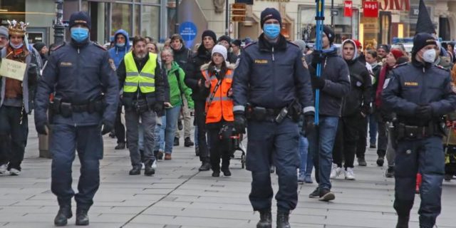 Corona-Demonstrationen in Wien