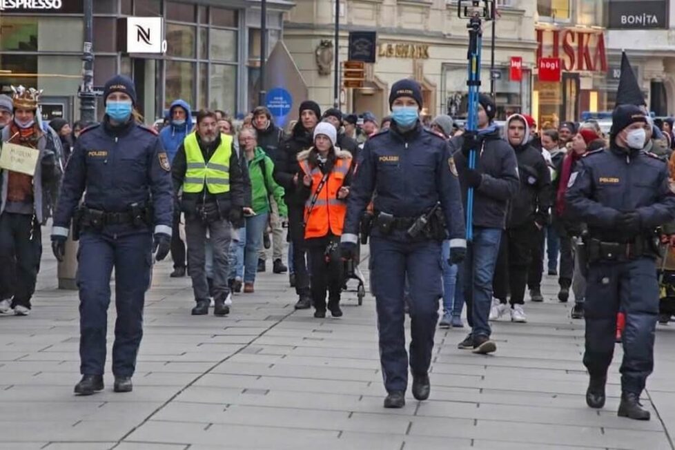 Corona-Demonstrationen in Wien